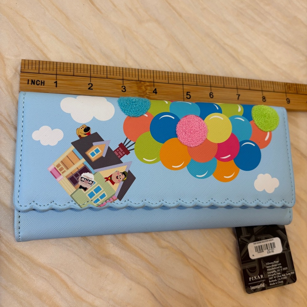 Loungefly PIXAR Blue Up Themed Tri Fold Wallet NWT - Picture 2 of 8